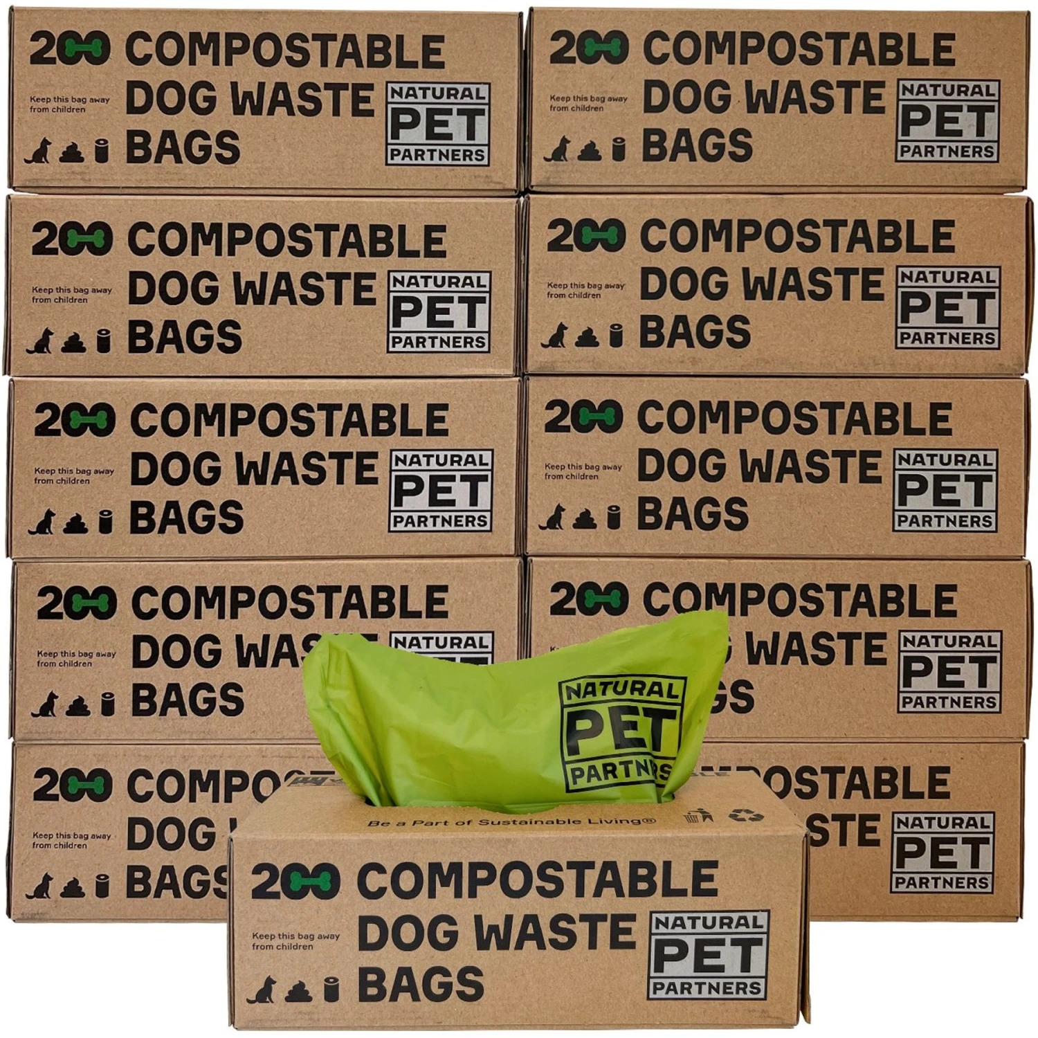 Natural Pet Partners Commercial Compostable Bulk Roll Dog Waste Bags, 10 Rolls, 2000 Count 3 Natural Pet Partners Commercial Compostable Bulk Roll Dog Waste Bags, 10 Rolls, 2000 Count