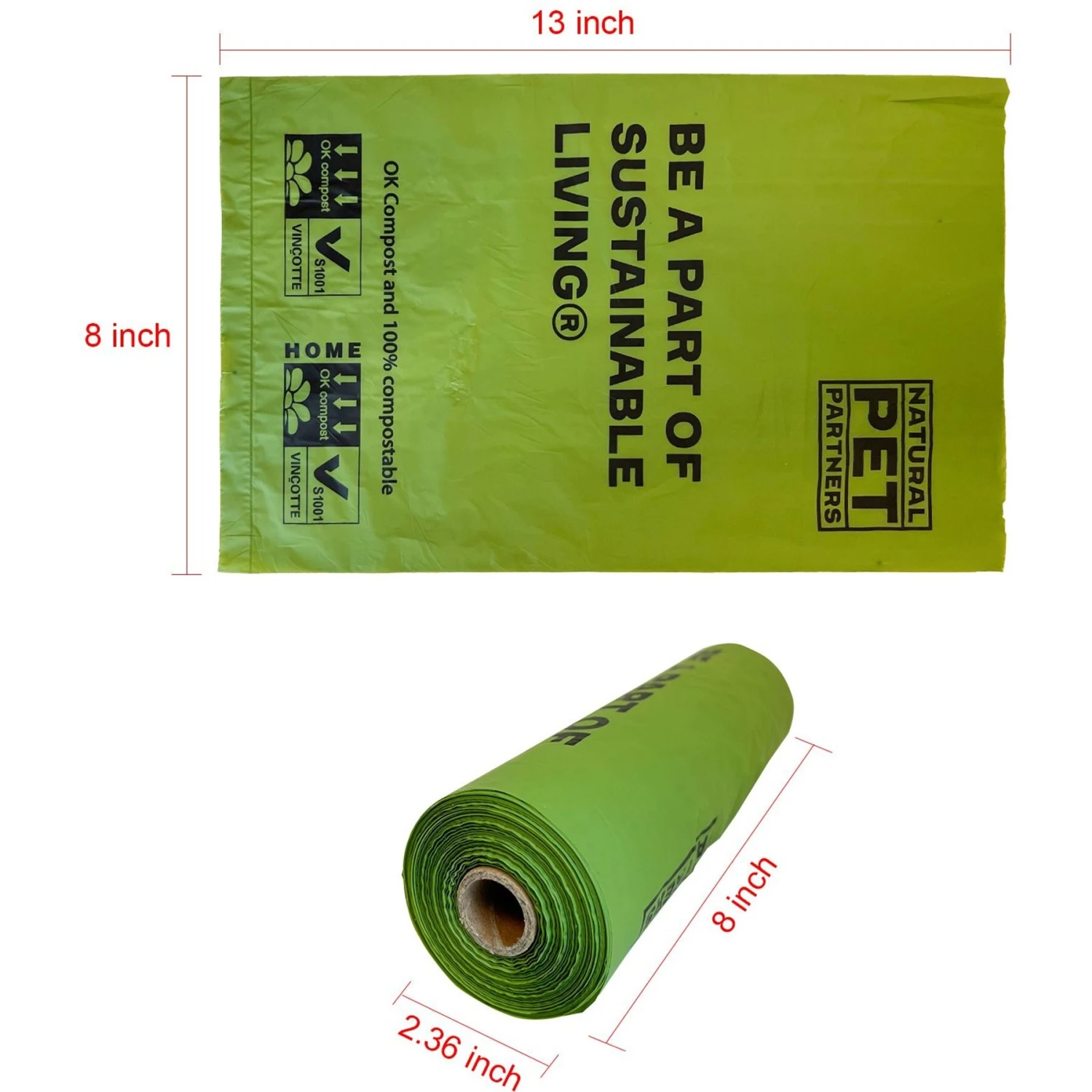 Natural Pet Partners Commercial Compostable Bulk Roll Dog Waste Bags, 10 Rolls, 2000 Count 7 Natural Pet Partners Commercial Compostable Bulk Roll Dog Waste Bags, 10 Rolls, 2000 Count - Image 5