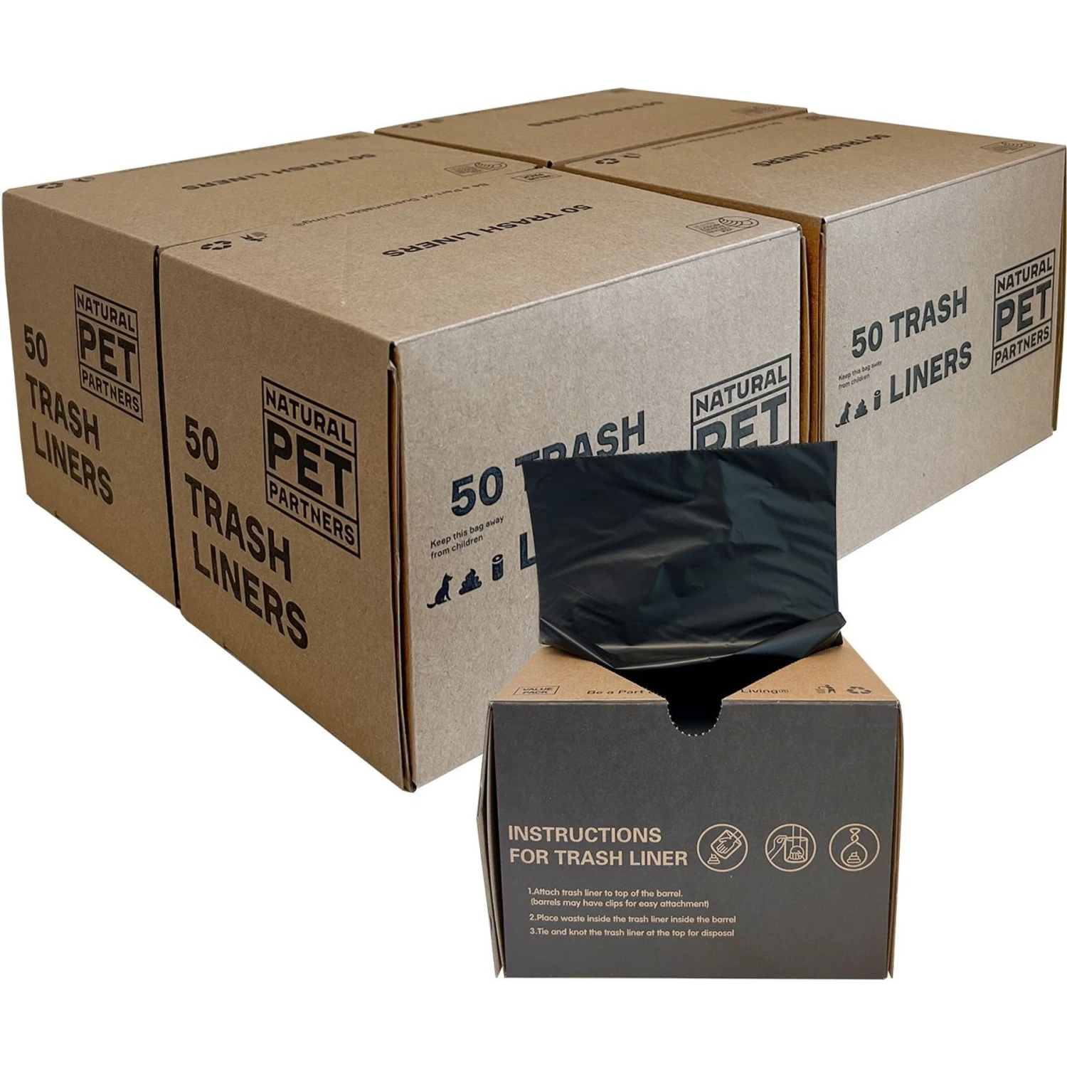 Natural Pet Partners 13-gallon Trash Can Liners Dog Waste Bags, 4 Rolls, 200 Count 3 Natural Pet Partners 13-gallon Trash Can Liners Dog Waste Bags, 4 Rolls, 200 Count