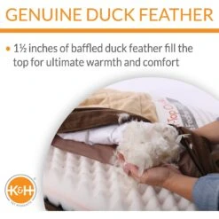 K&H Pet Products Feather-Top Orthopedic Pillow Dog Bed, Charcoal -Dog Supplies Shop 78519 PT3. AC SS1800 V1637623926