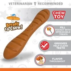 Nylabone Power Chew Baguette Dog Toy Chicken -Dog Supplies Shop 794742 PT4. AC SS1800 V1689707805