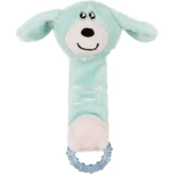Pet Life Moo-Born Plush Squeaky & Crinkle Teething Cat & Dog Toy
