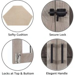 Unipaws Furniture Corner Dog Crate With Cushion, Weathered Grey 13 Unipaws Furniture Corner Dog Crate With Cushion, Weathered Grey -Dog Supplies Shop 811550 PT4. AC SS1800 V1682542000