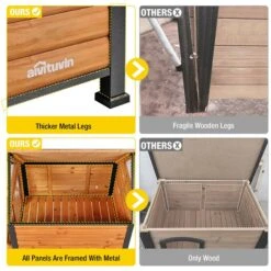 Aivituvin Strong Iron Frame Outdoor Dog House With Porch, Small -Dog Supplies Shop 812766 PT3. AC SS1800 V1679591652