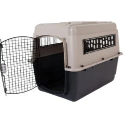 Petmate Ultra Vari Dog & Cat Kennel, Taupe/Black