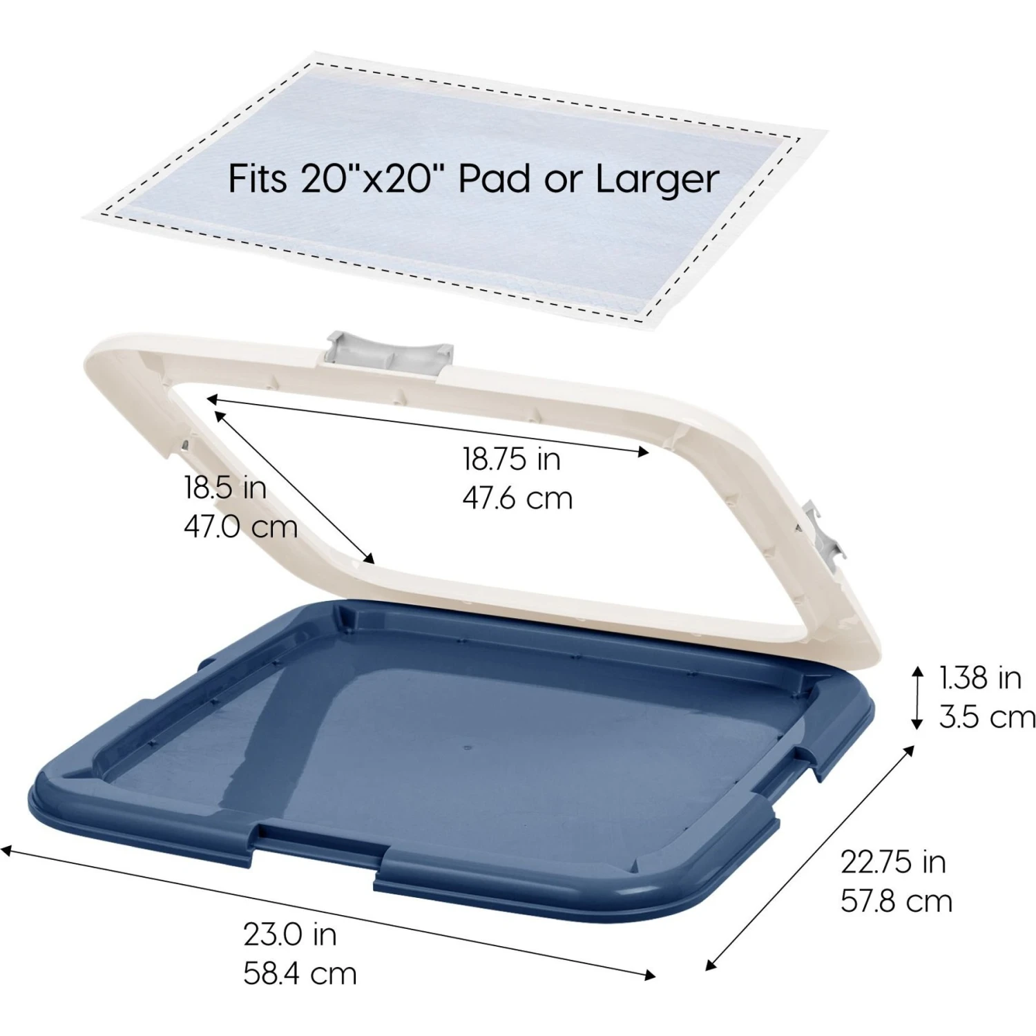 IRIS USA Non-skid Dog Plastic Training Pad Holder 4 IRIS USA Non-skid Dog Plastic Training Pad Holder - Image 2