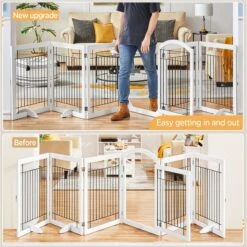 Yaheetech 6-Panel Foldable Wire Dog Gate -Dog Supplies Shop 871606 PT5. AC SS1800 V1686078425