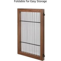 Unipaws Pet Gate Playpen 2-Panel Extension Kit, Walnut, Medium -Dog Supplies Shop 880078 PT2. AC SS1800 V1686079612