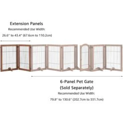 Unipaws Pet Gate Playpen 2-Panel Extension Kit, Walnut, Medium -Dog Supplies Shop 880078 PT4. AC SS1800 V1686079641