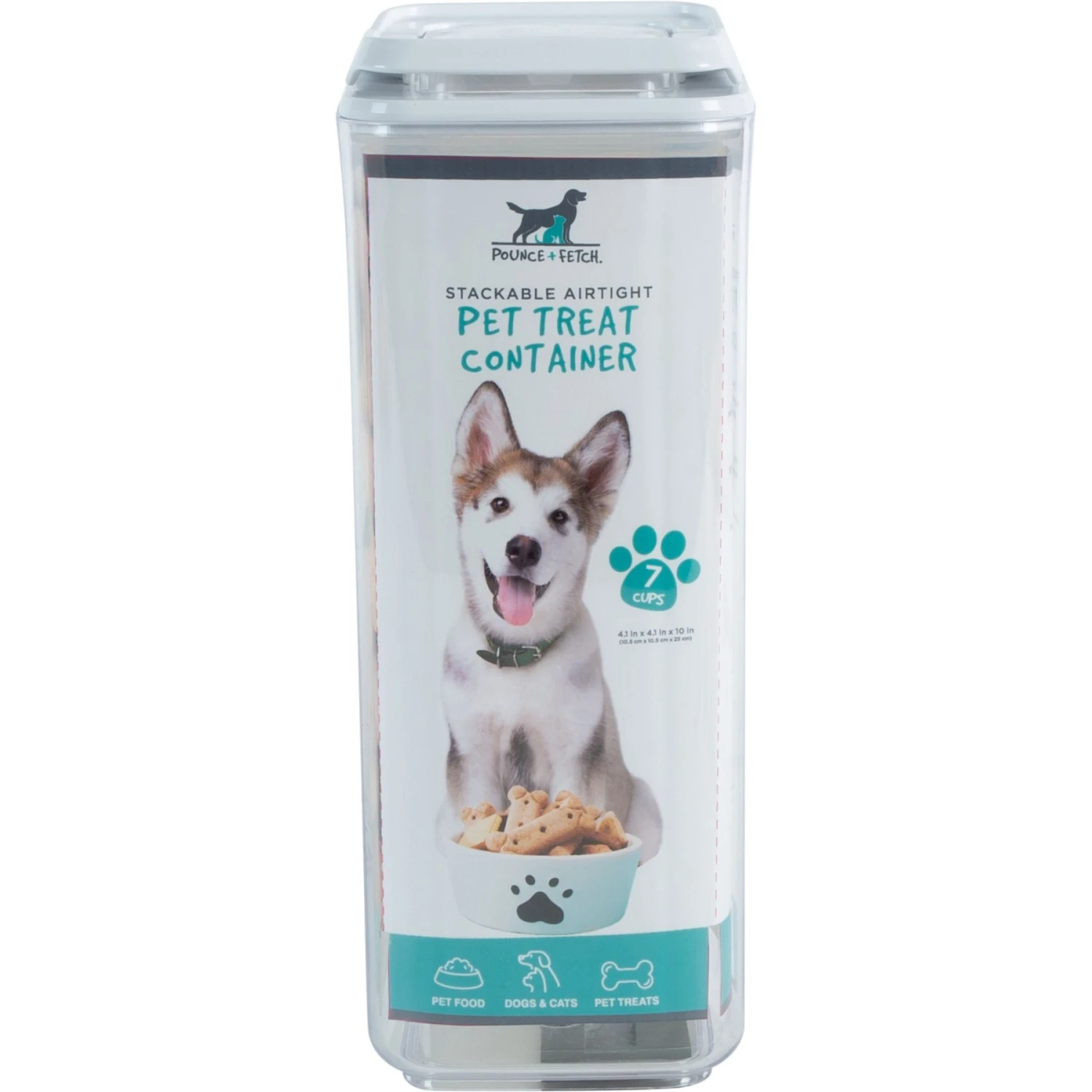 Pounce + Fetch 1.70-L Square Dog & Cat Food Storage Container 4 Pounce + Fetch 1.70-L Square Dog & Cat Food Storage Container - Image 2
