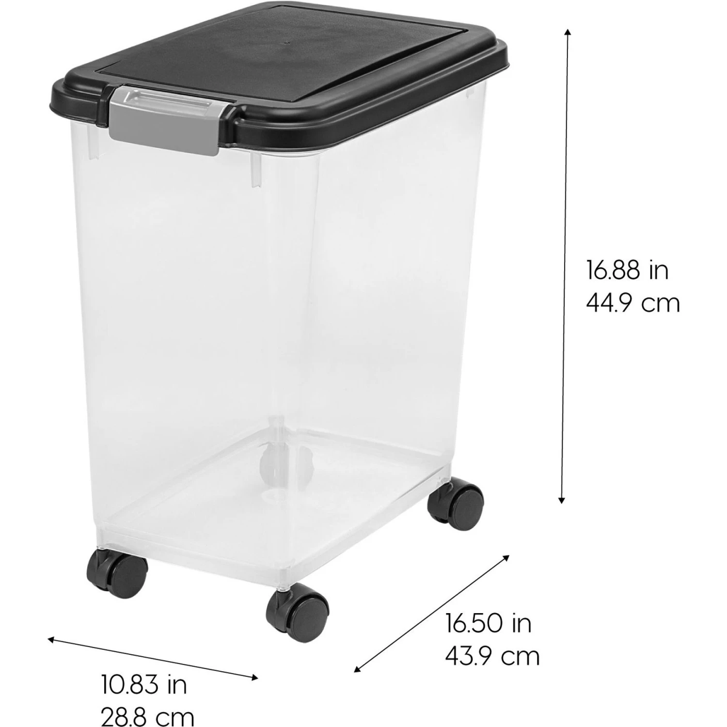 IRIS USA WeatherPro Airtight Dog, Cat, Bird & Small-Pet Food Storage Bin Container With Attachable Casters 7 IRIS USA WeatherPro Airtight Dog, Cat, Bird & Small-Pet Food Storage Bin Container With Attachable Casters - Image 5