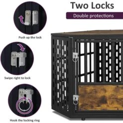 SMONTER Wooden Corner Crate Furniture Style Dog Kennel -Dog Supplies Shop 904206 PT3. AC SS1800 V1688398424