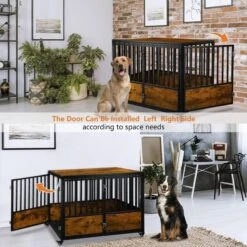 SMONTER Wooden Furniture Style Dog Crate -Dog Supplies Shop 904238 PT2. AC SS1800 V1688398365