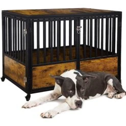 SMONTER Wooden Furniture Style Dog Crate -Dog Supplies Shop 904238 PT6. AC SS1800 V1688398423