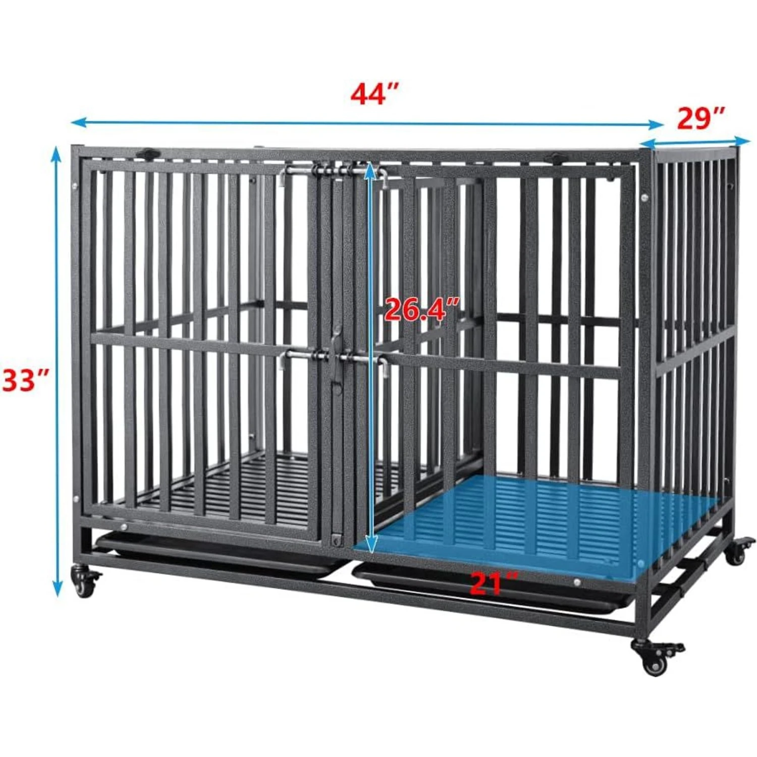 SMONTER Stackable Heavy Duty Dog Crate 7 SMONTER Stackable Heavy Duty Dog Crate - Image 5