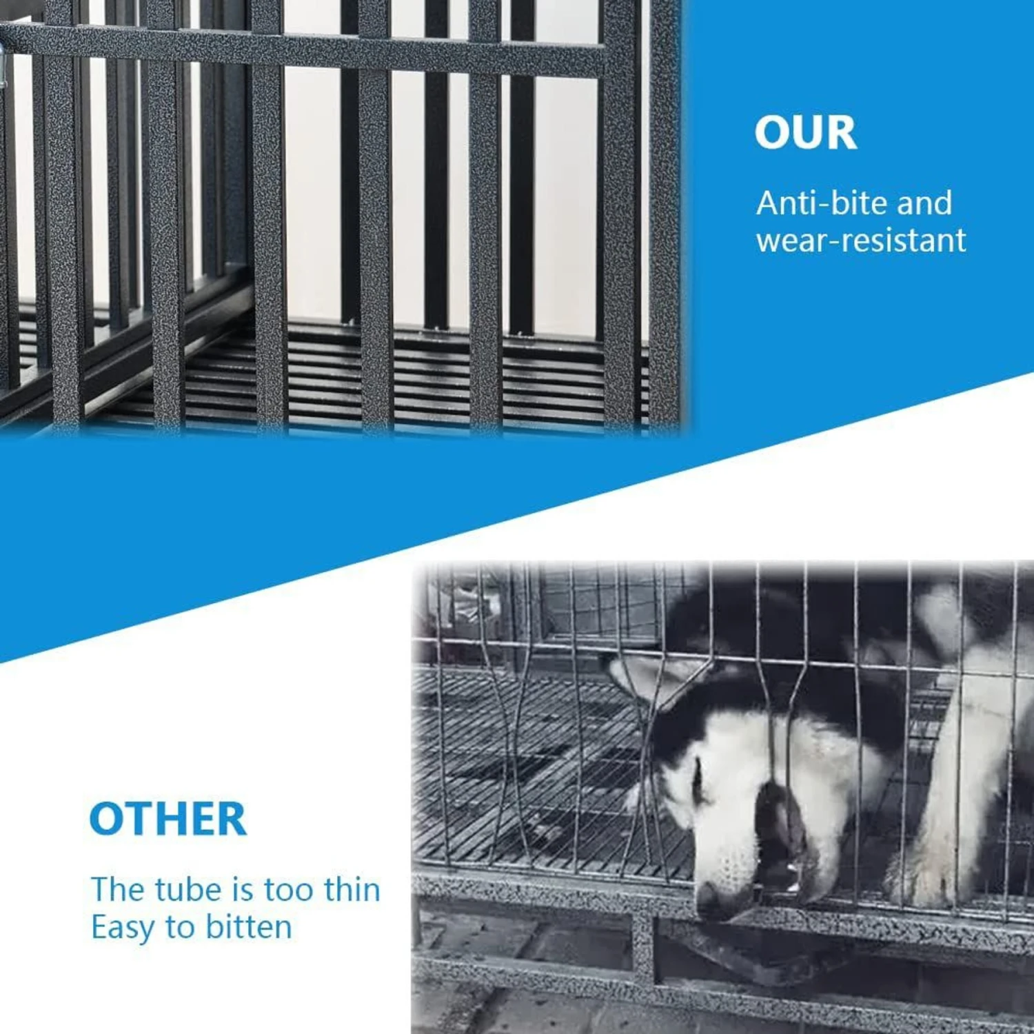 SMONTER Stackable Heavy Duty Dog Crate 9 SMONTER Stackable Heavy Duty Dog Crate - Image 7