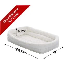 MidWest Quiet Time Deluxe Fleece Double Bolster Dog Crate Mat -Dog Supplies Shop 90431 PT4. AC SS1800 V1542230904