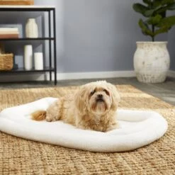 MidWest Quiet Time Deluxe Fleece Double Bolster Dog Crate Mat -Dog Supplies Shop 90431 PT6. AC SS1800 V1578085094