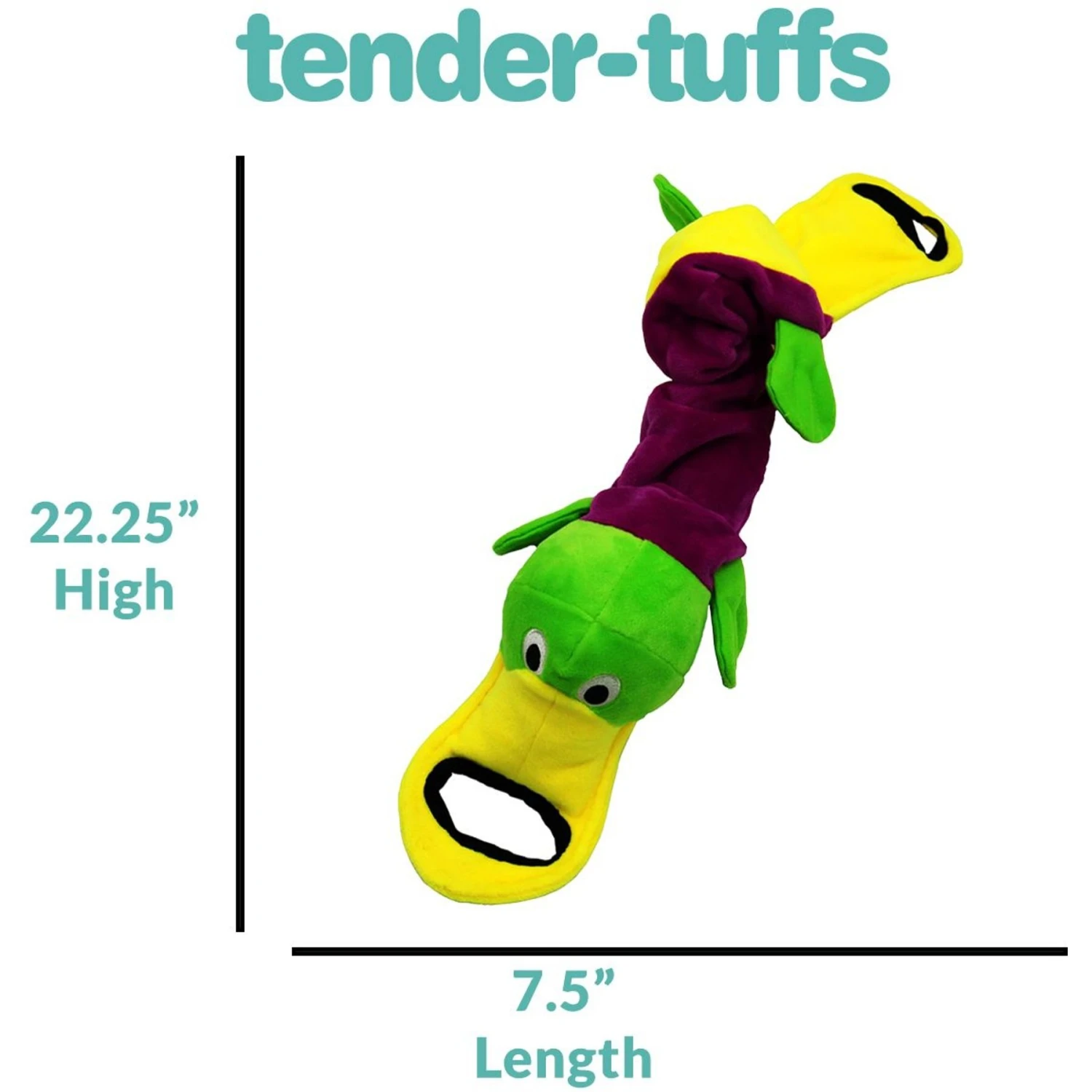 Snuggle Puppy Tender-Tuffs Tug Platypus Squeaky Dog Plush Toy, Purple, Large 6 Snuggle Puppy Tender-Tuffs Tug Platypus Squeaky Dog Plush Toy, Purple, Large - Image 4