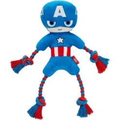Marvel 's Captain America Plush With Rope Squeaky Dog Toy + 3 Items 12 Marvel 's Captain America Plush With Rope Squeaky Dog Toy + 3 Items -Dog Supplies Shop 929454 PT1. AC SS1800 V1690898795