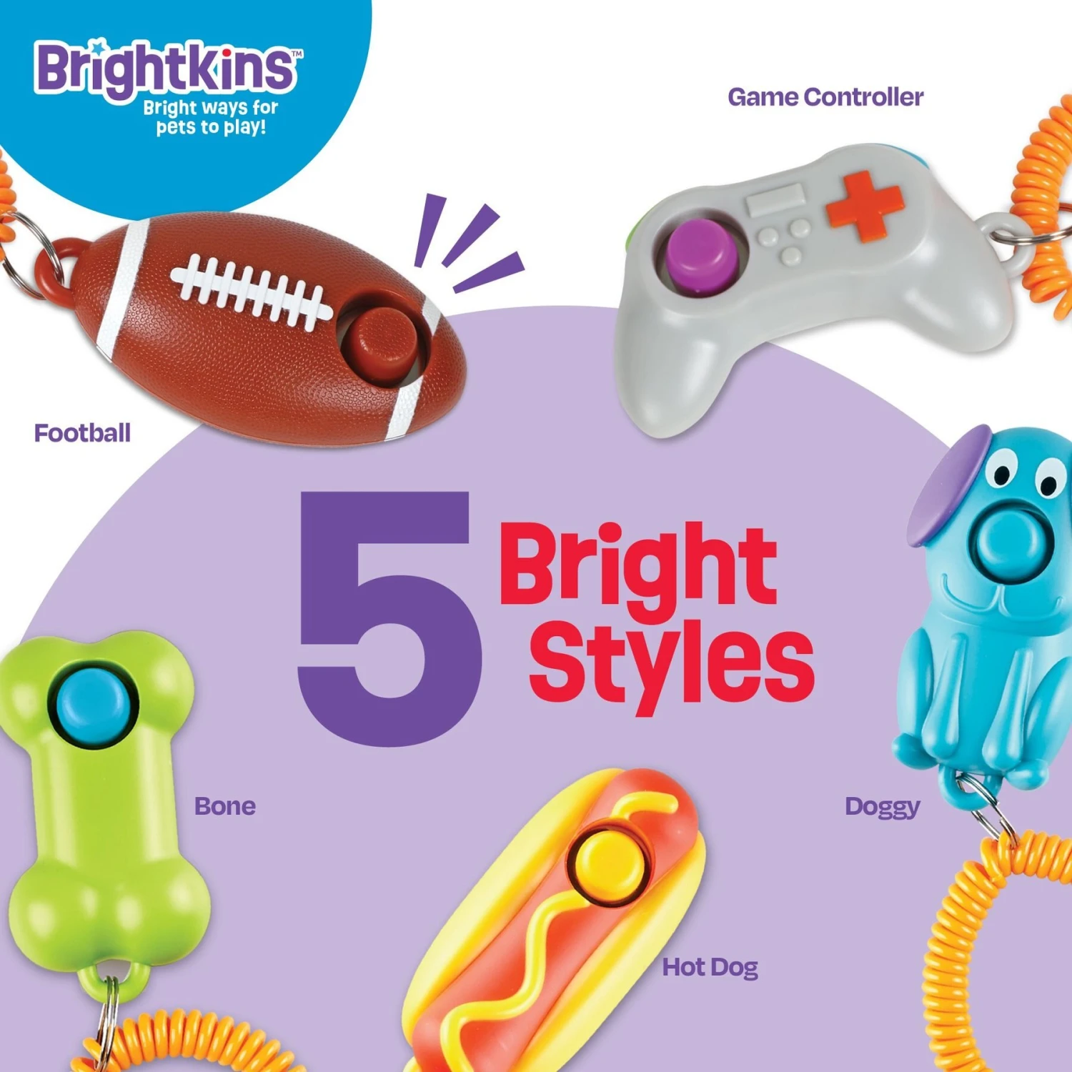 Brightkins Smarty Pooch! Training Clicker Football Dog Toy 9 Brightkins Smarty Pooch! Training Clicker Football Dog Toy - Image 7