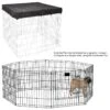 MidWest Wire Dog Exercise Pen With Step-Thru Door, Black E-Coat & MidWest Exercise Pen Top Fabric Mesh Sunscreen Accessory, Square Configuration, Black -Dog Supplies Shop 939350 MAIN. AC SS1800 V1691785893