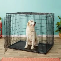 MidWest Solutions Series XX-Large Heavy Duty Double Door Wire Dog Crate, 54 Inch & MidWest Quiet Time Fleece Dog Crate Mat -Dog Supplies Shop 939374 PT4. AC SS1800 V1691785952