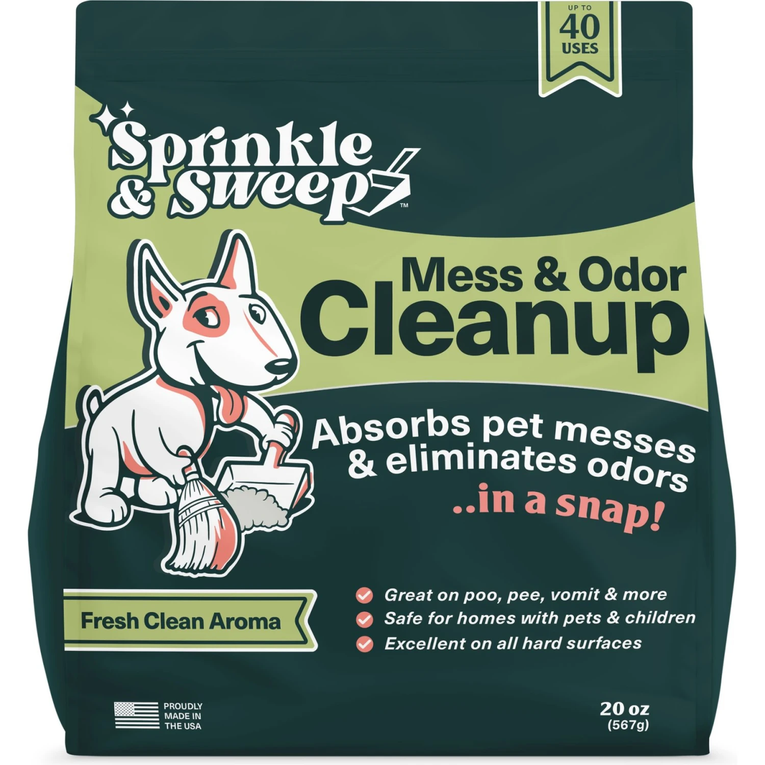 Sprinkle & Sweep Pet Mess & Odor Cleanup, 1.25-lb Bag 3 Sprinkle & Sweep Pet Mess & Odor Cleanup, 1.25-lb Bag