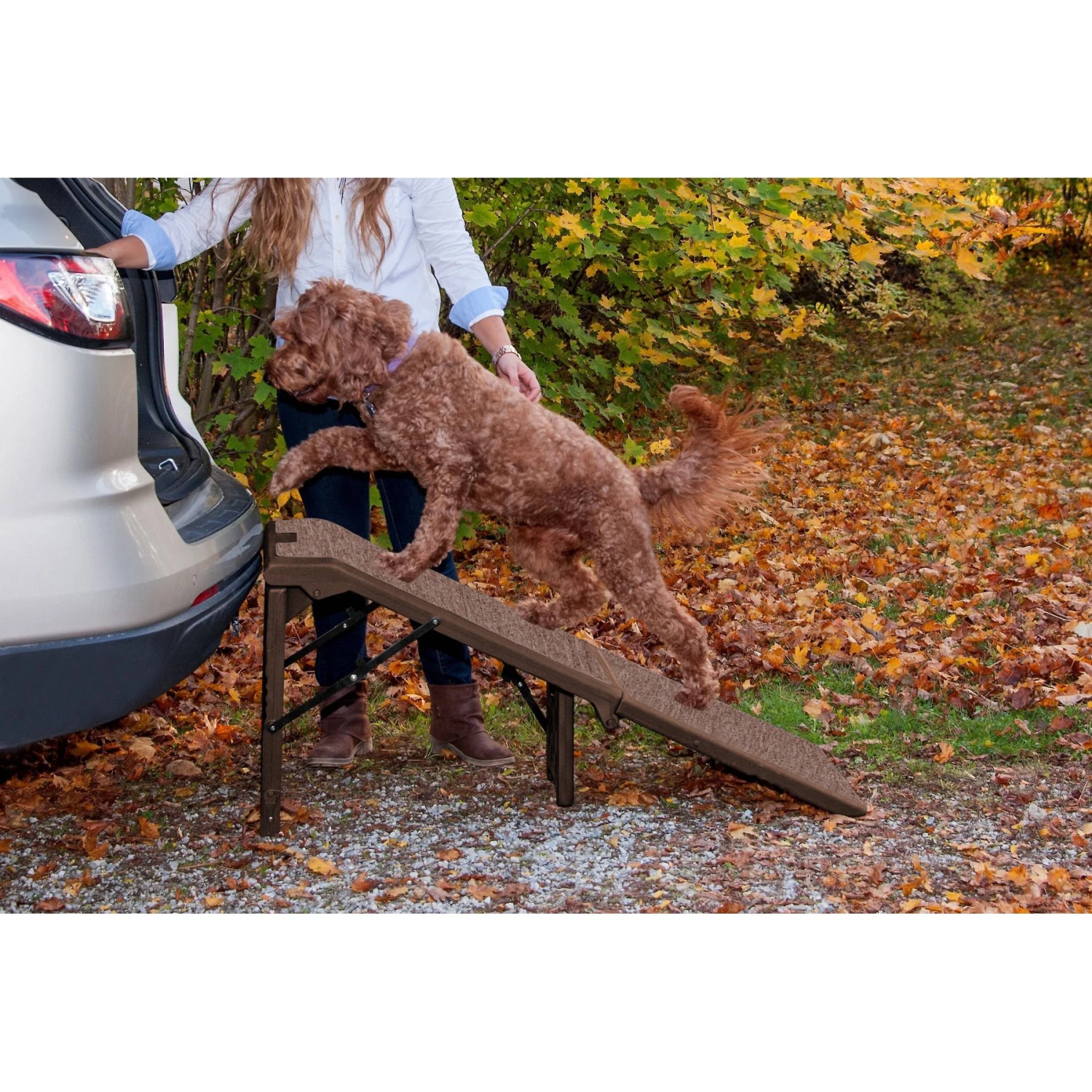 Pet Gear Free-Standing Extra Wide Carpeted Dog Car Ramp 3 Pet Gear Free-Standing Extra Wide Carpeted Dog Car Ramp
