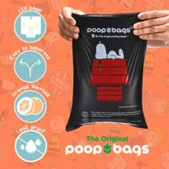 The Original Poop Bags Peanut Orange Scented Dog Waste Bags, 120 Count -Dog Supplies Shop 989182 PT2. AC SS1800 V1703016586
